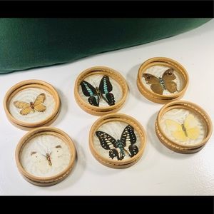 Vintage Butterfly Coasters - Decor - Wall Art
